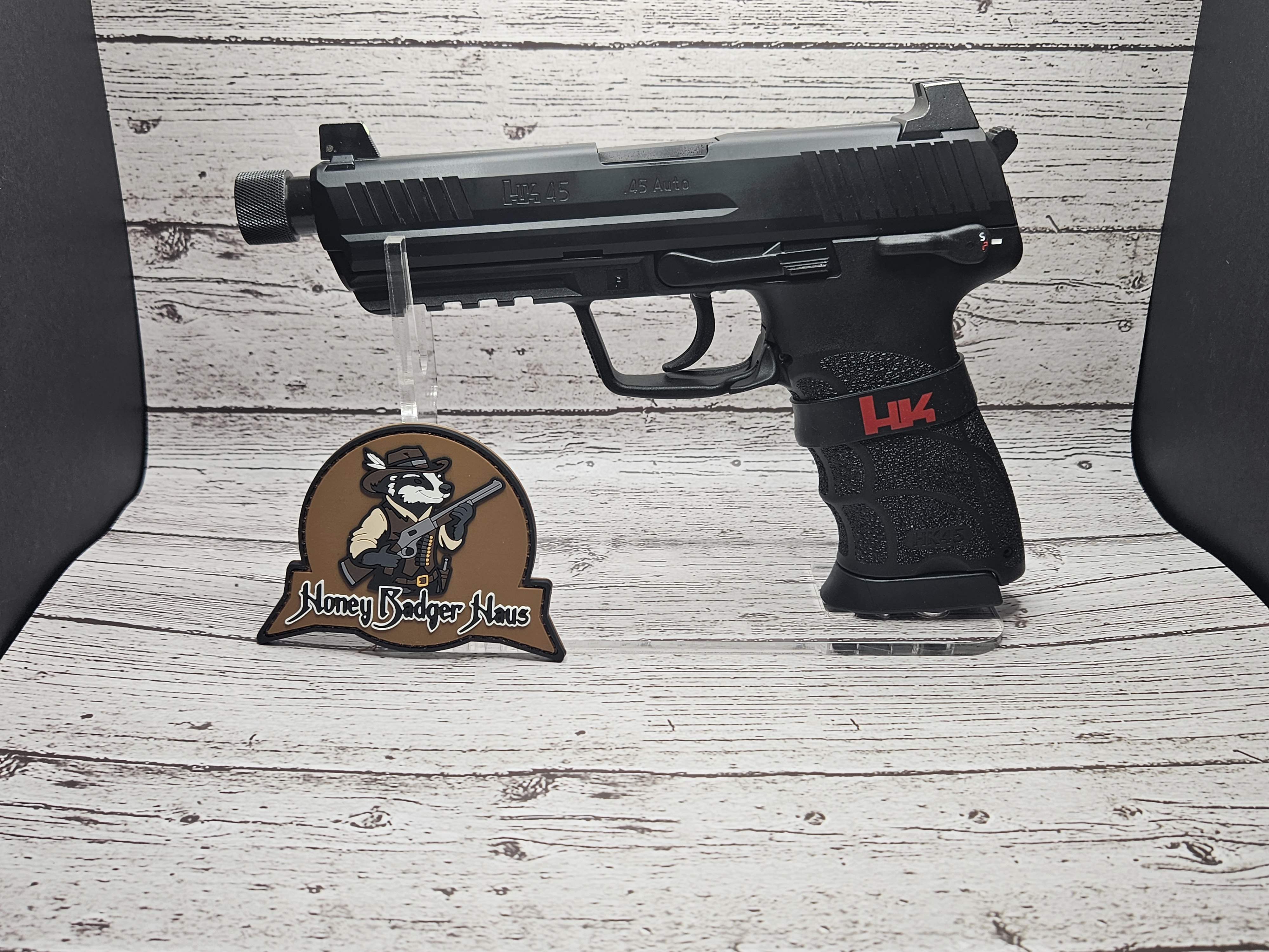 H&K HK45 Tactical Handgun .45 Auto 10rd Magazines(2) 5.20" Threaded Barrel DA/SA V1 Decocking Lever & Safety